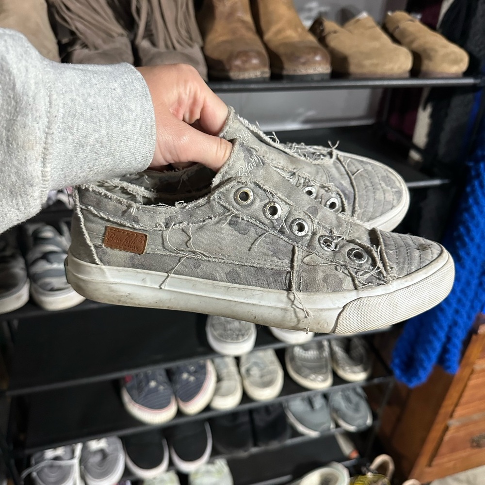 Blowfish Gray Casual Sneakers with Canvas Material
